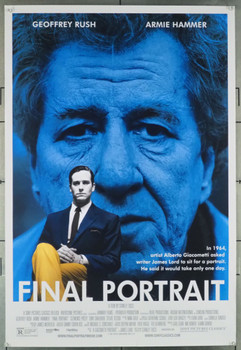 FINAL PORTRAIT (2017) 28064 Original Sony Pictures Classics One Sheet Poster (27x41).  Rolled.  Very Good Condition.
