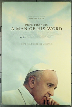 POPE FRANCIS: A MAN OF HIS WORD (2018) 28082 Original Focus Features One Sheet Poster (27x40).  Double-Sided.  Rolled.  Fine Condition.