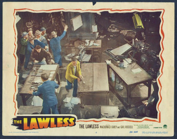 LAWLESS, THE (1950) 4324 Movie Poster  Mob Scene  Joseph Losey Original Paramount Pictures Scene Lobby Card (11x14).  Good Condition.