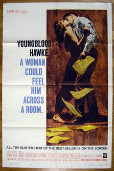 YOUNGBLOOD HAWKE (1964) 11252 Warner Brothers Original U.S. One-Sheet Poster (27x41) Folded  Very Good Condition