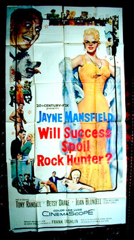 WILL SUCCESS SPOIL ROCK HUNTER? (1957) 10530 20th Century Fox Original Three-Sheet Poster (41x81) Good, Average Used, Condition  Folded