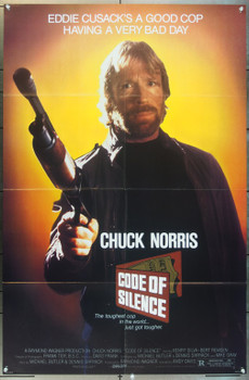 CODE OF SILENCE (1985) 4197   Movie Poster  Chuck Norris  Andrew Davis Orion Pictures One Sheet Poster   27x41   Folded.  Very Fine Plus