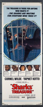SHARKS' TREASURE (1975) 28278 United Artists Original U.S. Insert Poster (14x36) Very Fine Condition