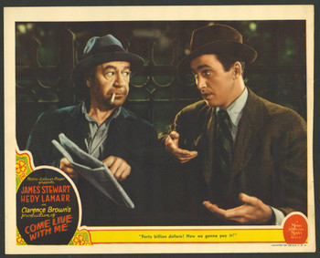 COME LIVE WITH ME (1941) 28728   DONALD MEEK and JAMES STEWART MGM Original U.S. Scene Lobby Card  Slightly Trimmed  Nominally 11x14  Good Condition  Average Used