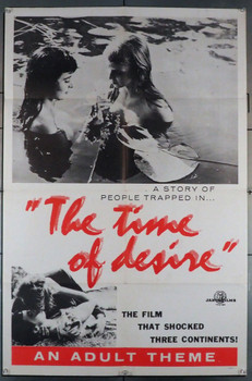 TIME OF DESIRE, THE (1957) 3727 Movie Poster  LGBTQ Film  Egil Holmsen Janus Films Original U.S. One-Sheet Poster (27x41) Folded  Fine Plus to Very Fine Condition