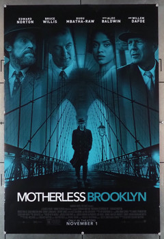 MOTHERLESS BROOKLYN (2019) 28874  Warner Brothers Original U.S. One-Sheet Poster (27x40) Rolled  Double-Sided  Very Fine Condition