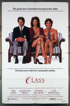 CLASS (1983) 4194 Movie Poster   Orion Pictures Original U.S. One-Sheet Poster (27x41) Folded   Fine Condition  Theater-Used