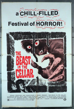 BEAST IN THE CELLAR, THE (1970) 4217  Original Movie Poster Cannon Original U.S. One-Sheet Poster  27x41 Folded  Very Good Condition  Theater Used