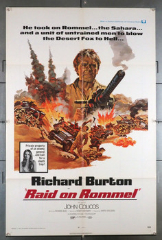 RAID ON ROMMEL (1971) 4230 Universal Pictures Original U.S. One-Sheet Poster (27x41) Folded  Very Good Plus Condition  Theater-Used