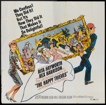 HAPPY THIEVES, THE (1962) 14486 Movie Poster (81x81) Rita Hayworth  Rex Harrison  Joseph Wiseman  Valli  George Marshall United Artists Original U.S. Six-Sheet Poster (81x81)  Very Fine Condition