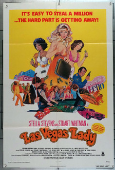 LAS VEGAS LADY (1975) 3743   Movie Poster  (27x41)  Stella Stevens  Stuart Whitman  Noel Nosseck Crown International U.S. One-Sheet Poster (27x41) Folded  Fine Plus Condition