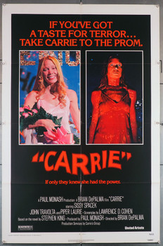 CARRIE (1976) 1201    Sissy Spacek Horror Classic Movie Poster United Artists Original U.S. One-Sheet Poster (27x41) Folded  Very Fine Plus