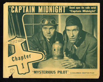 CAPTAIN MIDNIGHT (1942) 9284  Serial Lobby Card 11x14  Dave O'Brien  Guy Wilkerson  James W. Horne Original U.S. Lobby Card (11x14) Theater-Used  Average Used Condition