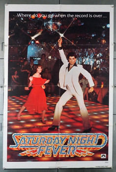 SATURDAY NIGHT FEVER (1977) 15870   John Travolta Movie Poster Original U.S. One-Sheet Poster   Teaser or Advance Style  Fine Condition