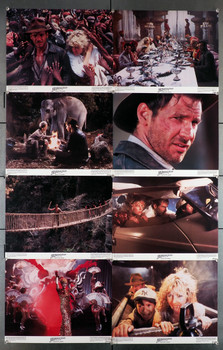 INDIANA JONES AND THE TEMPLE OF DOOM (1984) 4484   Original Lobby Card Set  Eight Cards Original U.S. Set of Eight Lobby Cards  Very Fine Condition