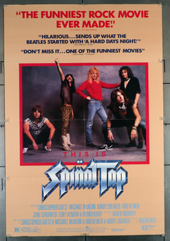 THIS IS SPINAL TAP (1984) 29324  Monumental Mockumentary Movie Poster Original U.S. One-Sheet Poster (27x41). This poster is folded and in Fine Plus Condition.