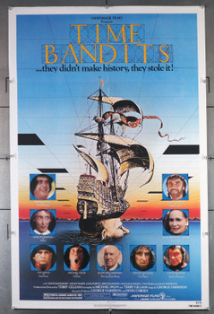 TIME BANDITS (1981) 29327 Movie Poster (27x41) Folded  Very Fine Plus  John Cleese  Sean Connery  Shelly Duvall  Ian Holm  Michael Palin  Ralph Richardson  Terry Gilliam Original AVCO Embassy Pictures One Sheet Poster (27x41).  Folded And in Fine Plus Condition.
