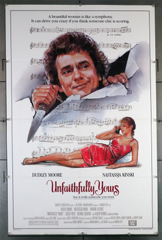 UNFAITHFULLY YOURS (1984) 29333 Movie Poster (27x41)  Drew Struzan Art!  Dudley Moore   Nastassja Kinski  Howard Zieff  Original U.S. One-Sheet Poster (27x41). This poster is folded and is in fine condition.