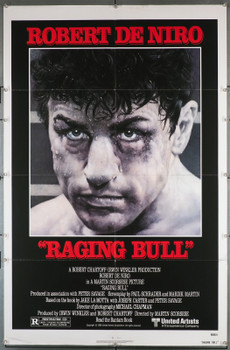 RAGING BULL (1980) 29284 Original United Artists Advance One Sheet Poster (27x41).  Folded.  Very Fine Plus.