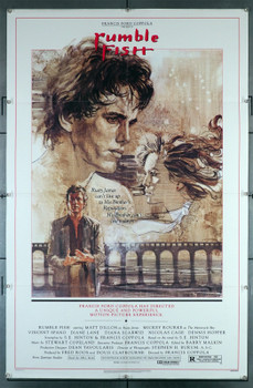 RUMBLE FISH (1983) 29295  Movie Poster   Art of Matt Dillon by John Solie Original U.S. One-Sheet Poster (27x41). This poster is folded and in fine plus condition.
