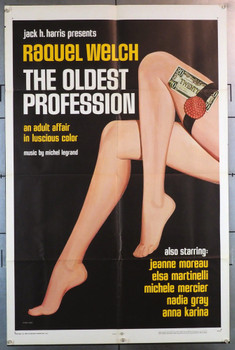 OLDEST PROFESSION, THE (1968) 2029  LE PLUS VIEUS METIER DU MONDE Movie Poster Fairview Films Original One-Sheet Poster (27x41) Folded  Fine Condition