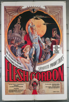 FLESH GORDON (1974)  2030   Jason Williams   Howard Ziehm Movie Poster   Mammoth Films Original One-Sheet Poster (27x41) Folded  Good Condition Only