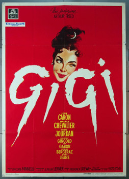 GIGI (1958) 24911  Italian 39x55 Movie Poster  Leslie Caron  Louis Jourdan  Vincente Minnelli  Best Poster!! MGM Italian 39x55   Folded.  Fine Plus Condition