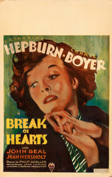 BREAK OF HEARTS (1935) 29434  Movie Poster  Original Window Card  Katherine Hepburn  Charles Boyer Original U.S. Window Card Poster (14x22)  Fine Condition