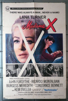 MADAME X (1966) 11386  Movie Poster   Lana Turner  Ricardo Montalban Original U.S. One-Sheet Poster (27x41)  Folded  Good Condition  Theater Used  Worn
