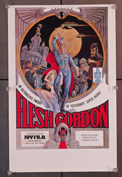 FLESH GORDON (1974) 29628  Studio issued mini poster  (11x17)  NOT a reproduction Original Studio-issued mini poster (11x17)  No Folds  Art by George Edward Barr