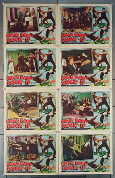 ROCK BABY - ROCK IT (1957) 2577  Rare rockabilly lobby card set  Johnny Carroll  Johnny Dobbs  Preacher Smith  Dallas, Texas Early Rockers  Murray Douglas Smith Original United Pictures Complete Lobby Card Set (11x14). Near Mint Condition.