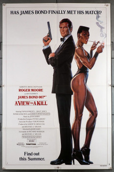VIEW TO A KILL, A (1985) 29766  Movie Poster  Roger Moore as James Bond   Grace Jones  Advance Style Original U.S. One-Sheet Poster (27x41) Folded  Fine Theater-Used Condition