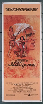 TRIUMPHS OF A MAN CALLED HORSE (1982) 29856  Movie Poster  Richard Harris  Michael Beck  John Hough  Art by C.W. Taylor Original U.S. Insert Poster (14x36)  Never Folded  Very Fine Condition