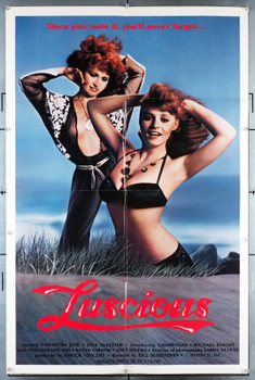 LUSCIOUS (1984 ) 30173  Movie Poster (27x41)  Adult X-Rated Movie Poster  Samantha Fox  Lisa DeLeeuw  Vanessa Del Rio   Bill Slobodian Original U.S. One-Sheet Poster (27x41)  Folded  Fine Plus Condition