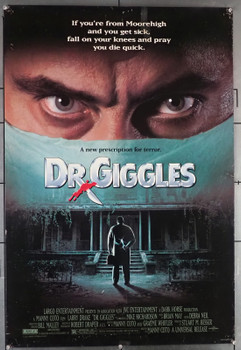 DR. GIGGLES (1992) 10247 Movie Poster (27x41) Rolled  Richard Bradford  Manny Coto Original U.S. One-Sheet Poster  Rolled  Theater-Used  Fair to Good Condition