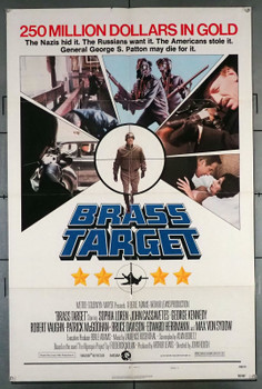 BRASS TARGET (1978) 12150  Movie Poster (27x41)  Sophia Loren  John Cassavetes  George Kennedy  Robert Vaughn  Patrick McGoohan  Bruce Davison  John Hough Original U.S. Style E One-Sheet Poster (27x41)  Folded  Very Fine