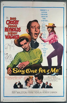 SAY ONE FOR ME (1959) 2307 Movie Poster (27x41)  Bing Croxby  Debbie Reynolds  Robert Wagner   Frank Tashlin Original U.S. One-Sheet Poster (27x41) Folded  Fair to Good Condition