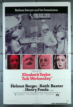 ASH WEDNESDAY (1973) 30839 Movie Poster (27x41) Elizabeth Taylor  Henry Fonda  Helmut Berger  Larry Peerce Original U.S. One-Sheet Poster (27x41) Folded  Very Good Plus Condition