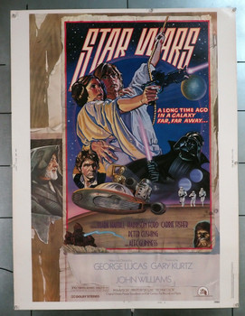 STAR WARS: EPISODE IV - A NEW HOPE (1977) 16126  Movie Poster (30x40) Style D Original U.S. 30x40 Poster  Rolled  Fine Plus to Very Fine Condition