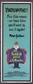 FIENDISH PLOT OF DR. FU MANCHU, THE (1980) 30713  Movie Poster   Peter Sellers   Sid Caesar   Helen Mirren  Original Orion Pictures Insert Poster (14x36).  Very Fine Condition.