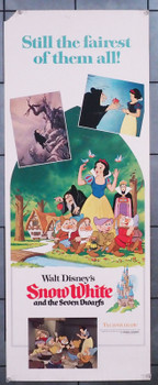 SNOW WHITE AND THE SEVEN DWARFS (1937) 12225 Movie Poster (14x36) Rolled  Re-release of 1975 Original U.S. Insert Poster (14x36) Rolled Never Folded  Fair to Good Condition