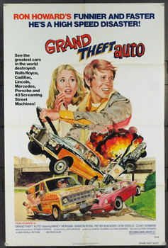GRAND THEFT AUTO (1977) 21110 Movie Poster (27x41) Ron Howard  Marion Ross   Original U.S. One-Sheet Poster (27x41) Folded  Fine Plus to Very Fine