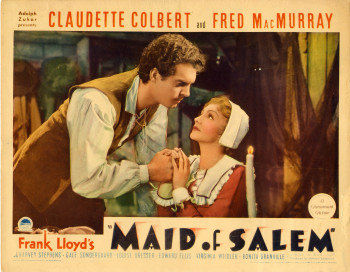 MAID OF SALEM (1937) 30986 Movie Poster (11x14) Fred MacMurray  Claudette Colbert  Frank Lloyd Original U.S. Scene Lobby Card (11x14) Fine Plus Condition