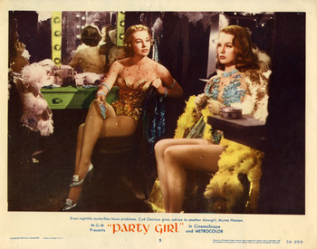 PARTY GIRL (1958) 30989 Movie Poster (11x14) Lobby Card  Cyd Charisse  Myrna Hansen  Nicholas Ray Original U.S. Scene Lobby Card (11x14)  Good Condition  Theater Used