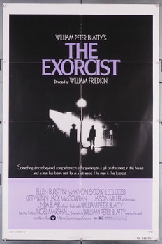 EXORCIST, THE (1973) 16246 One-Sheet Movie Poster (27x41) Folded  Linda Blair  Max Von Sydow  William Friedkin Original Warner Brothers One-Sheet Poster (27x41)  Folded  Fine Condition