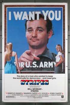 STRIPES (1981) 31177 Movie Poster  (27x41)  Bill Murray  Ivan Reitman   Original U.S. One-Sheet Poster (27x41) Folded  Very Fine Condition