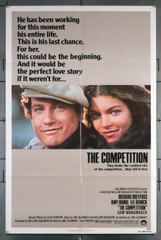 COMPETITION, THE (1980) 2861 Movie Poster  (27x41) Richard Dreyfuss  Amy Irving  Joel Oliansky Original U.S. One-Sheet Poster   Folded  Very Fine Condition