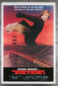 EYE FOR AN EYE, AN (1981) 31162 Movie Poster  Chuck Norris  Christopher Lee  Matt Clark  Richard Roundtree  Mako  James Shigeta  Steve Carver Original U.S. One-Sheet Poster (27x41)  Folded  Very Fine
