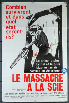 TEXAS CHAINSAW MASSACRE, THE (1974) 31245  Originall Canadian Poster  Ed Guinn  Gunnar Hansen  Kim Henkel  Edwin Neal  Marilyn Burns  Allen Danzinger  Tobe Hooper Original Canadian Poster with Province of Quebec censor stickert  (23x35)  Very Fine