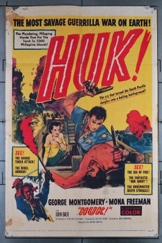 HUK! (1956) 8800  Movie Poster   George Montgomery  Mona Freeman  John Barnwell	 Original U.S. One-Sheet Poster (27x41)  Folded  Fair Condition Only